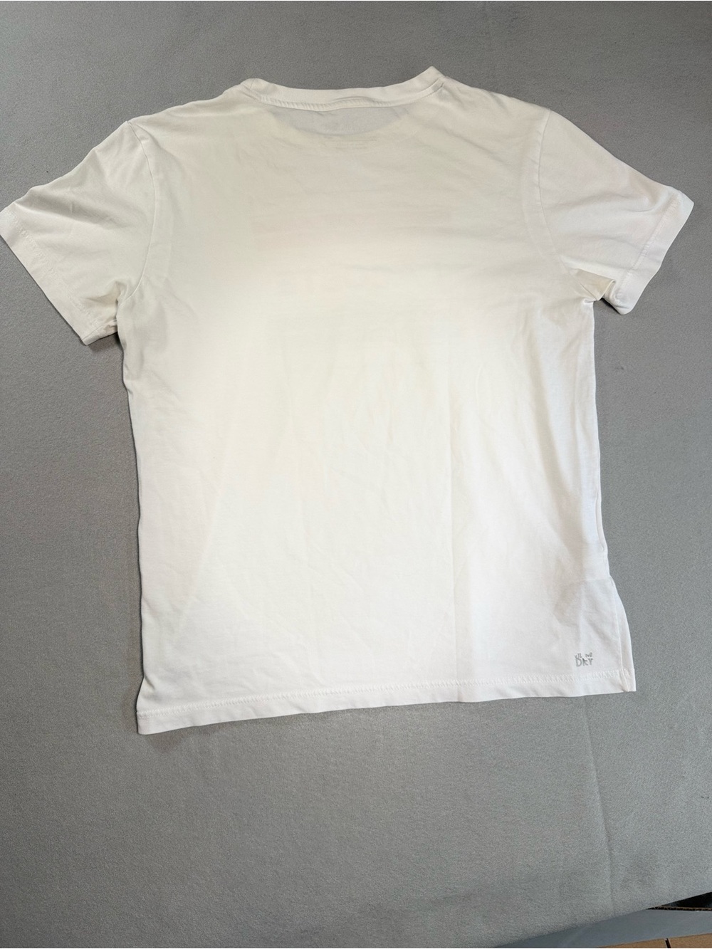 Lacoste White Tee with Red and Black Striped Graphic - Picture 5 of 5